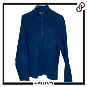 XL Eddie Bauer Polartec Midnight Blue 1/4 Zip‎ Fleece Jacket